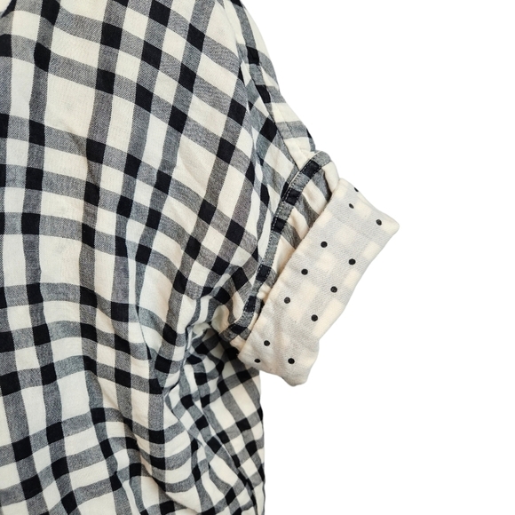 Madewell Courier Button Back Shirt Double Faced Plaid Women's XXS Oversized - Picture 4 of 9